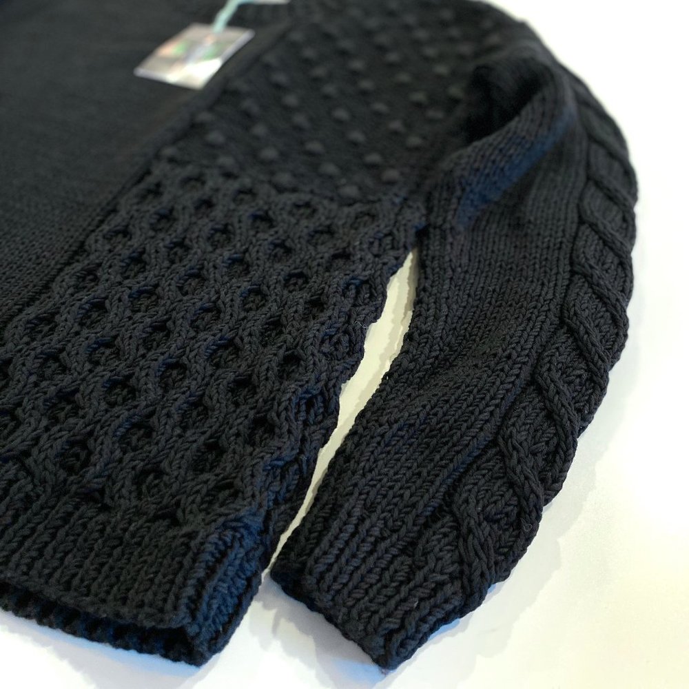 The Knotty Ones Danute Chunky Black Sweater